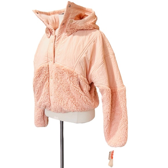 FP MOVEMENT by FREE PEOPLE Adventure Awaits Fleece Jacket Removable Hoodie Sz XS - Picture 9 of 17